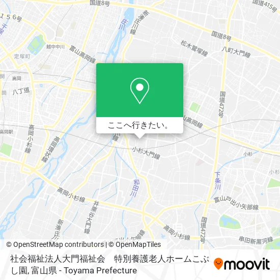 社会福祉法人大門福祉会　特別養護老人ホームこぶし園地図