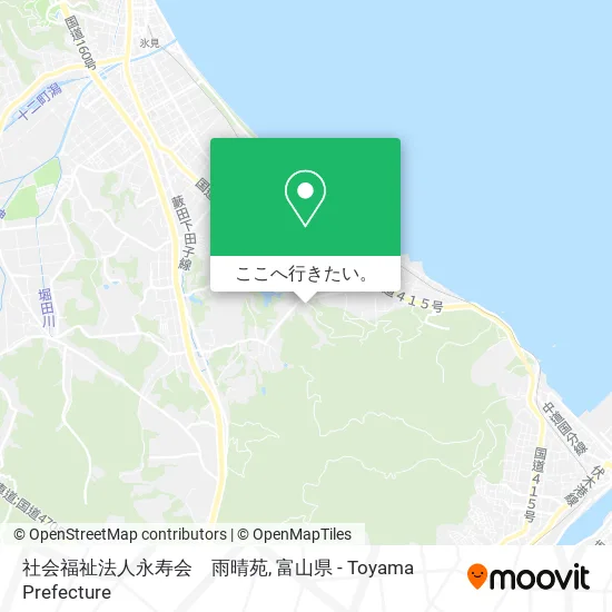 社会福祉法人永寿会　雨晴苑地図