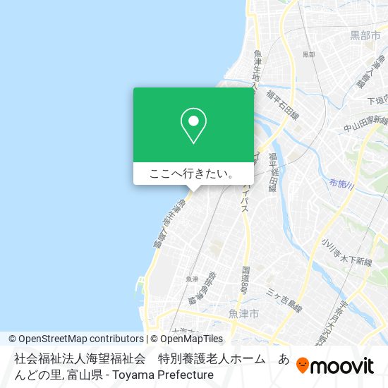 社会福祉法人海望福祉会　特別養護老人ホーム　あんどの里地図