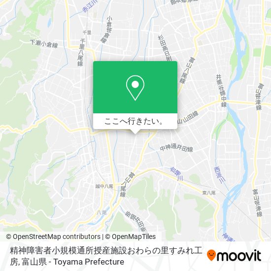 精神障害者小規模通所授産施設おわらの里すみれ工房地図