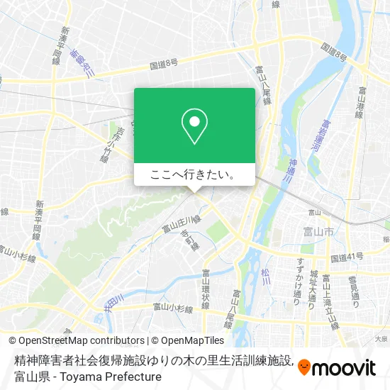 精神障害者社会復帰施設ゆりの木の里生活訓練施設地図