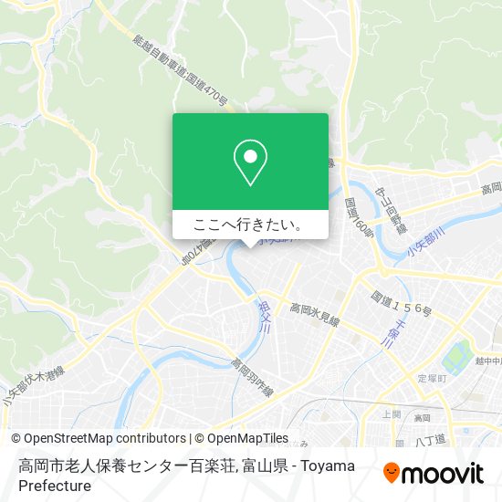 高岡市老人保養センター百楽荘地図