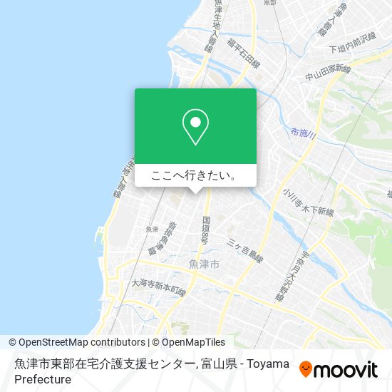 魚津市東部在宅介護支援センター地図