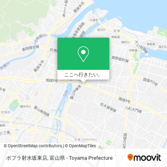 ポプラ射水坂東店地図