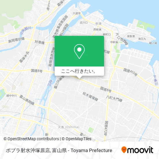 ポプラ射水沖塚原店地図