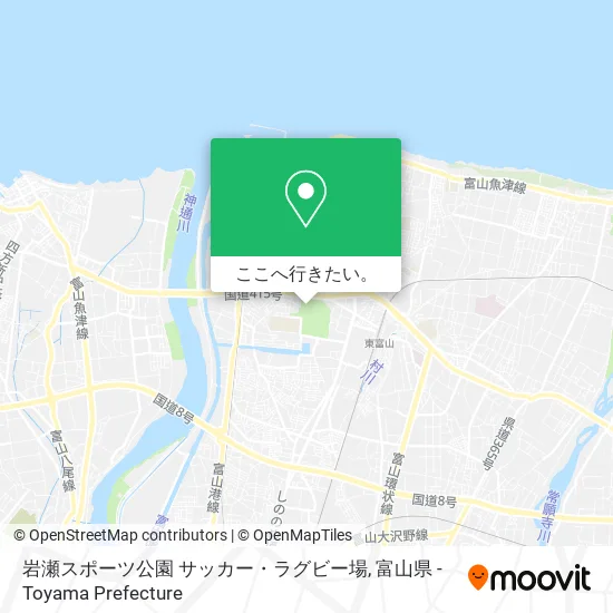 岩瀬スポーツ公園 サッカー・ラグビー場地図