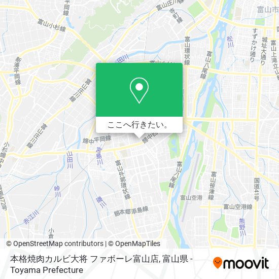 本格焼肉カルビ大将 ファボーレ富山店地図