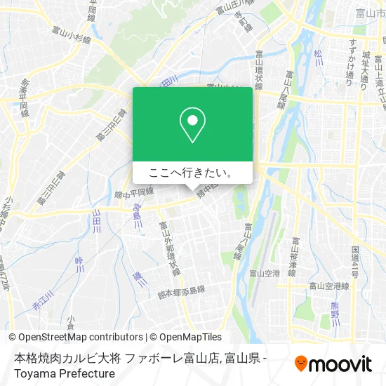 本格焼肉カルビ大将 ファボーレ富山店地図