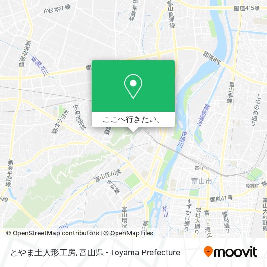 とやま土人形工房地図