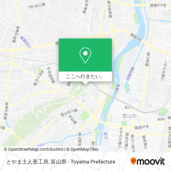 とやま土人形工房地図