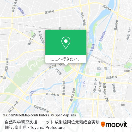 自然科学研究支援ユニット 放射線同位元素総合実験施設地図