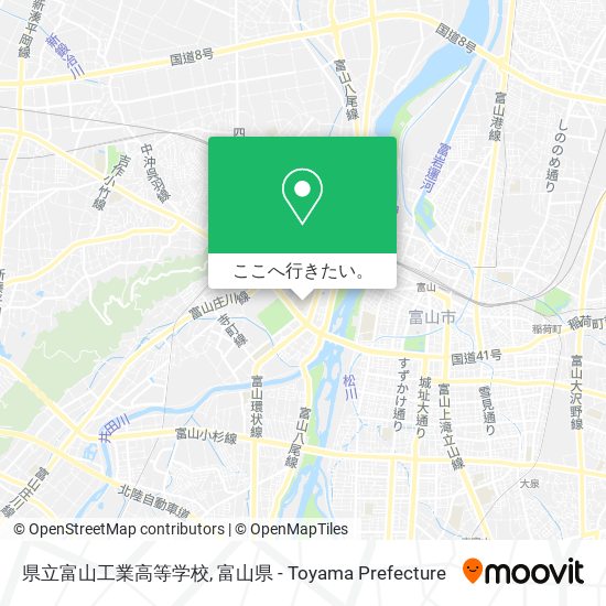 県立富山工業高等学校地図