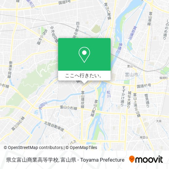 県立富山商業高等学校地図