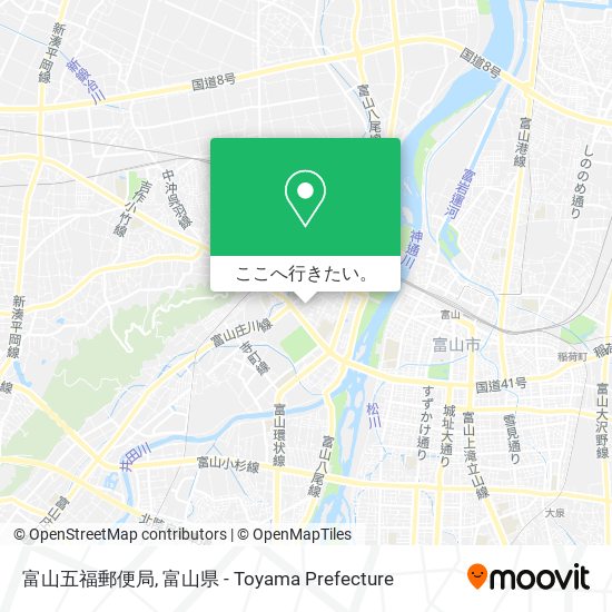 富山五福郵便局地図
