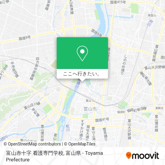 富山赤十字 看護専門学校地図