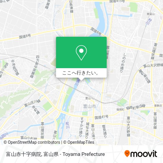 富山赤十字病院地図