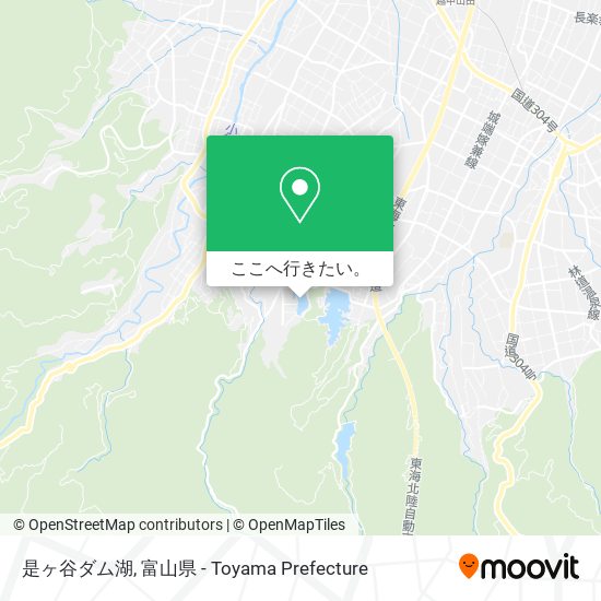 是ヶ谷ダム湖地図