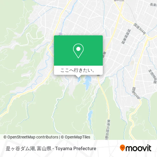 是ヶ谷ダム湖地図