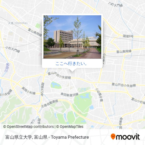 富山県立大学地図
