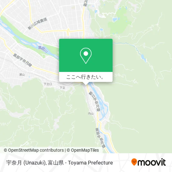 宇奈月 (Unazuki)地図
