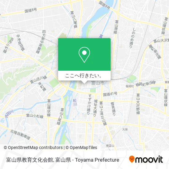 富山県教育文化会館地図