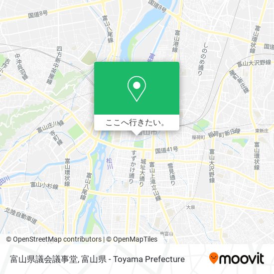 富山県議会議事堂地図
