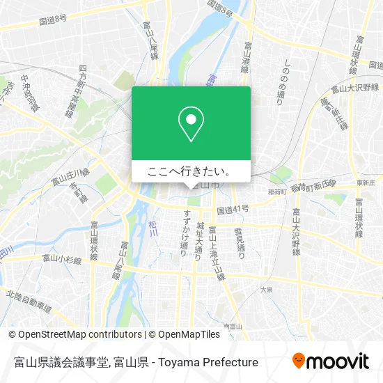 富山県議会議事堂地図