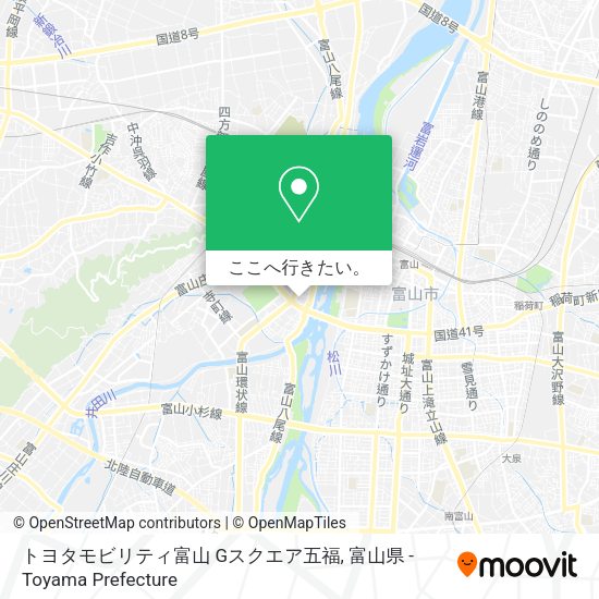 トヨタモビリティ富山 Gスクエア五福地図