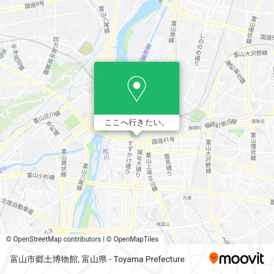 富山市郷土博物館地図
