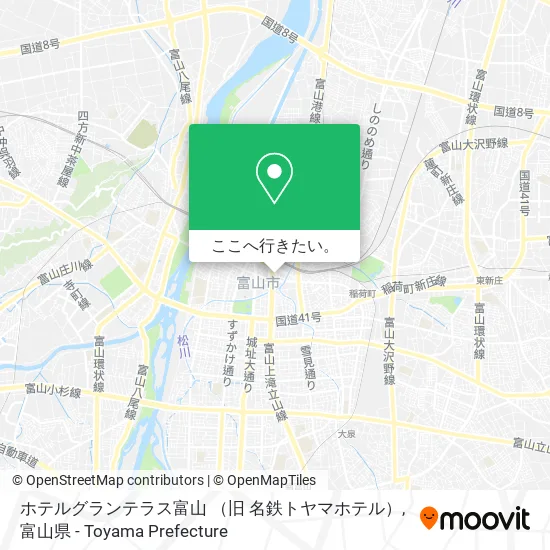 ホテルグランテラス富山 （旧 名鉄トヤマホテル）地図