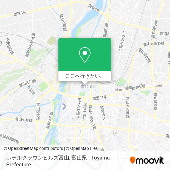 ホテルクラウンヒルズ富山地図