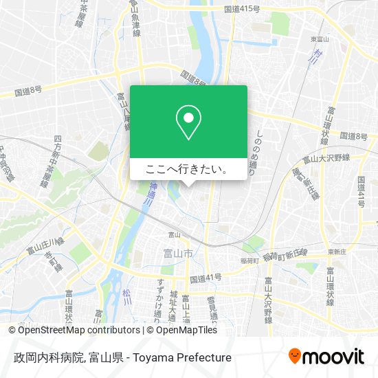 政岡内科病院地図