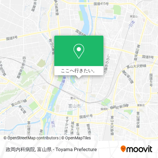 政岡内科病院地図