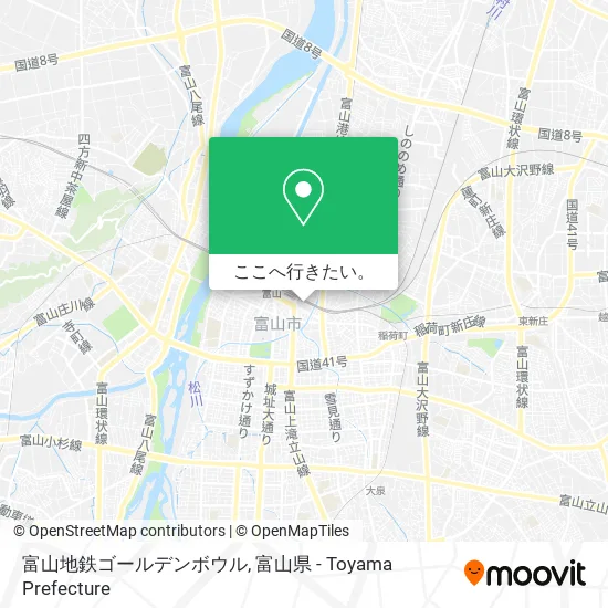 富山地鉄ゴールデンボウル地図