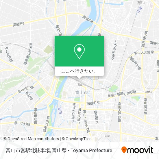 富山市営駅北駐車場地図
