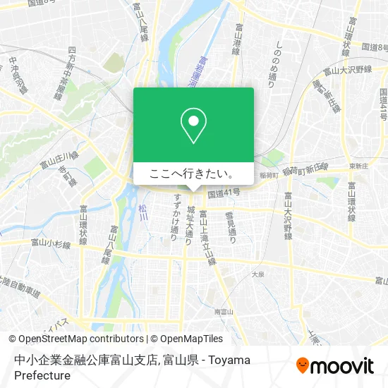 中小企業金融公庫富山支店地図