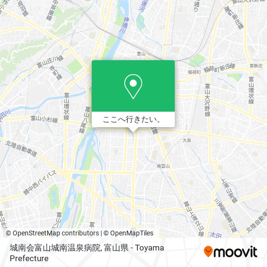 城南会富山城南温泉病院地図