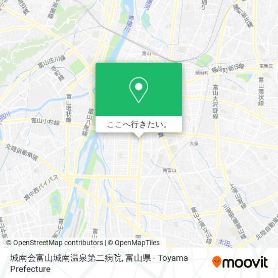 城南会富山城南温泉第二病院地図