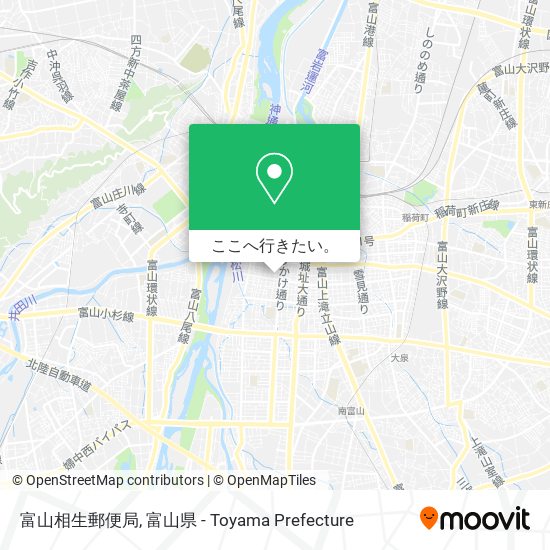 富山相生郵便局地図