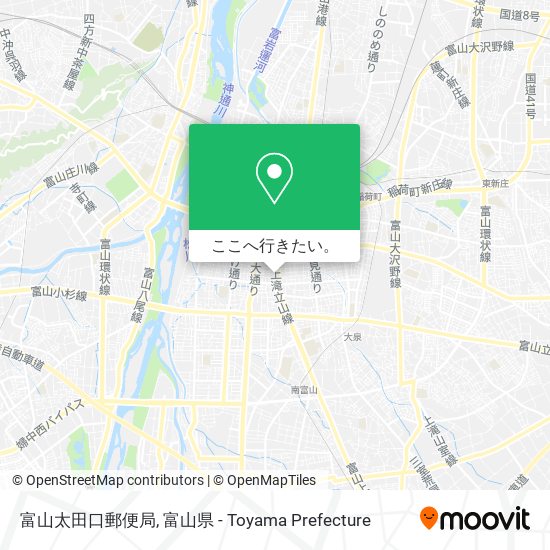 富山太田口郵便局地図