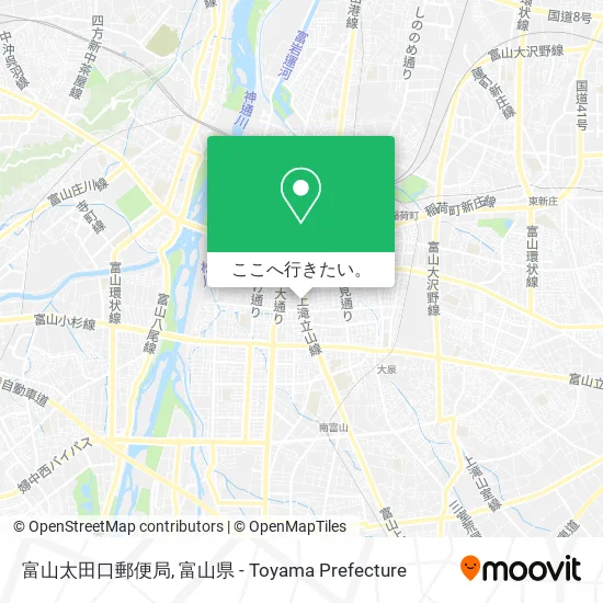 富山太田口郵便局地図