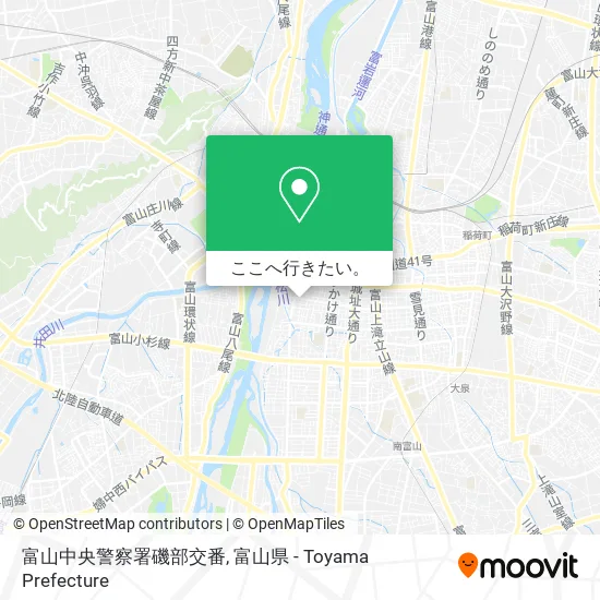 富山中央警察署磯部交番地図