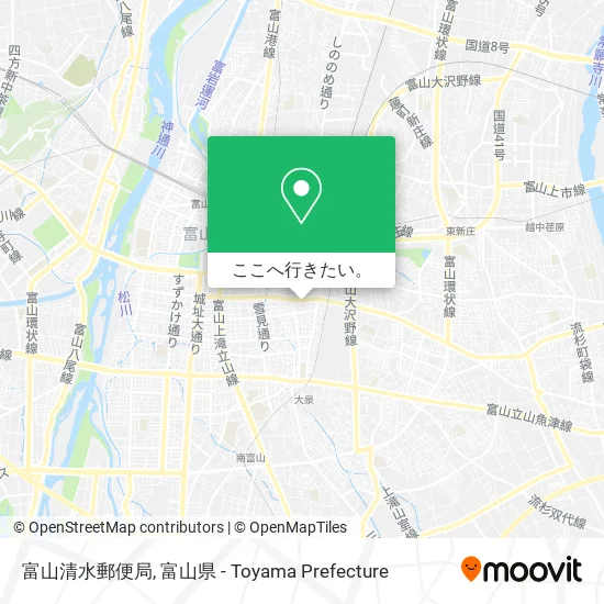 富山清水郵便局地図