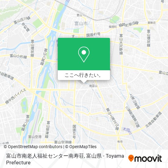 富山市南老人福祉センター南寿荘地図