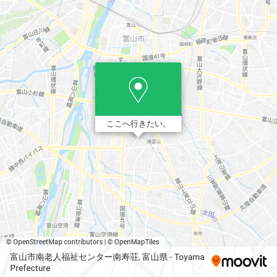 富山市南老人福祉センター南寿荘地図