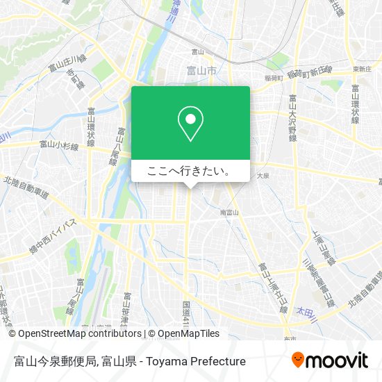 富山今泉郵便局地図