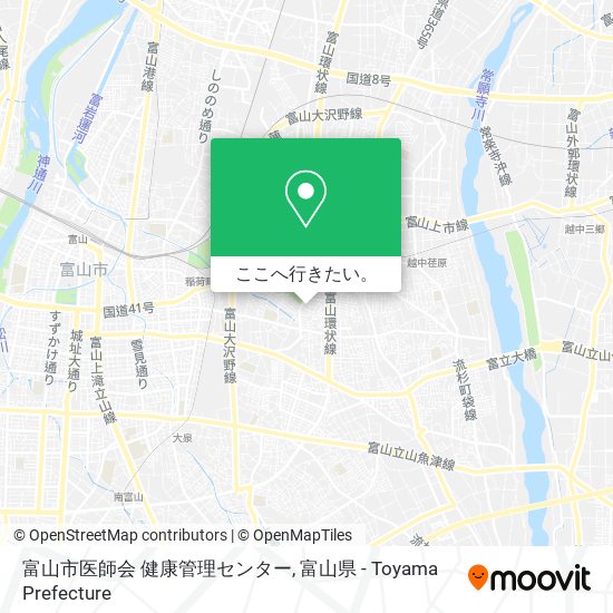 富山市医師会 健康管理センター地図
