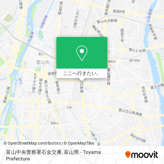 富山中央警察署石金交番地図