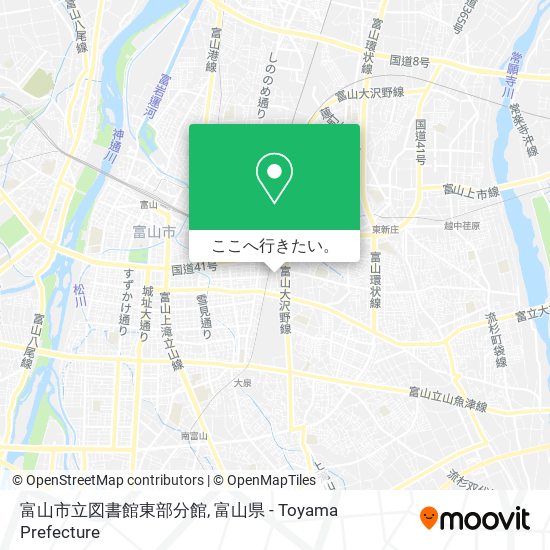 富山市立図書館東部分館地図