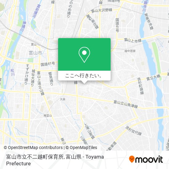富山市立不二越町保育所地図